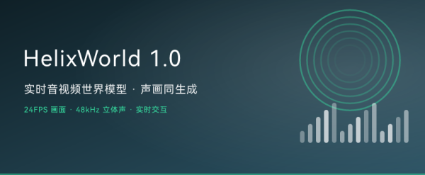 世界模型进入"有声时代"：HelixWorld 1.0 让画面和声音一起实时生成 ...