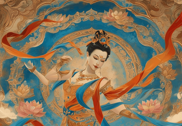 AI 图鉴 · 敦煌飞天壁画