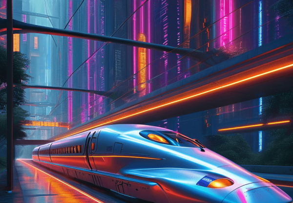 AI 图鉴 · 未来悬浮列车