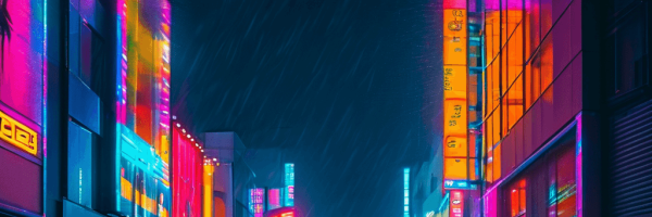 AI 图鉴 · 霓虹雨夜东京街