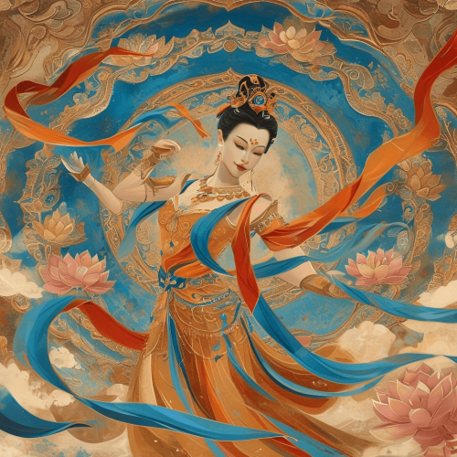AI 图鉴 · 敦煌飞天壁画